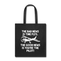 Bad And Good News - Pilot - White - Tote Bag - black