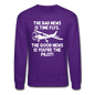 Bad And Good News - Pilot - White - Crewneck Sweatshirt - purple