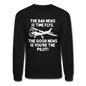 Bad And Good News - Pilot - White - Crewneck Sweatshirt - black