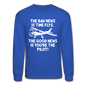 Bad And Good News - Pilot - White - Crewneck Sweatshirt - royal blue