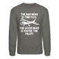 Bad And Good News - Pilot - White - Crewneck Sweatshirt - asphalt gray