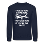 Bad And Good News - Pilot - White - Crewneck Sweatshirt - navy