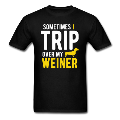 Sometimes I Trip Over My Weiner - Unisex Classic T-Shirt - black