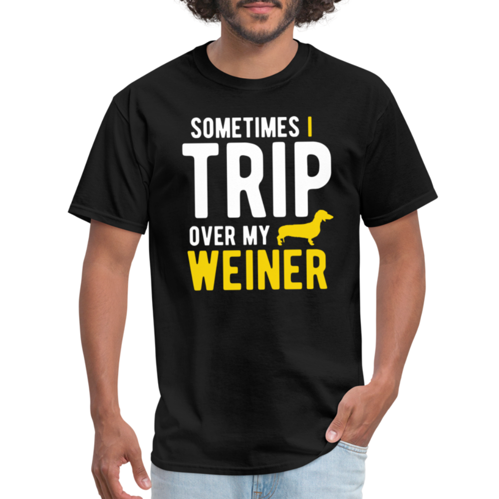 Sometimes I Trip Over My Weiner - Unisex Classic T-Shirt - black