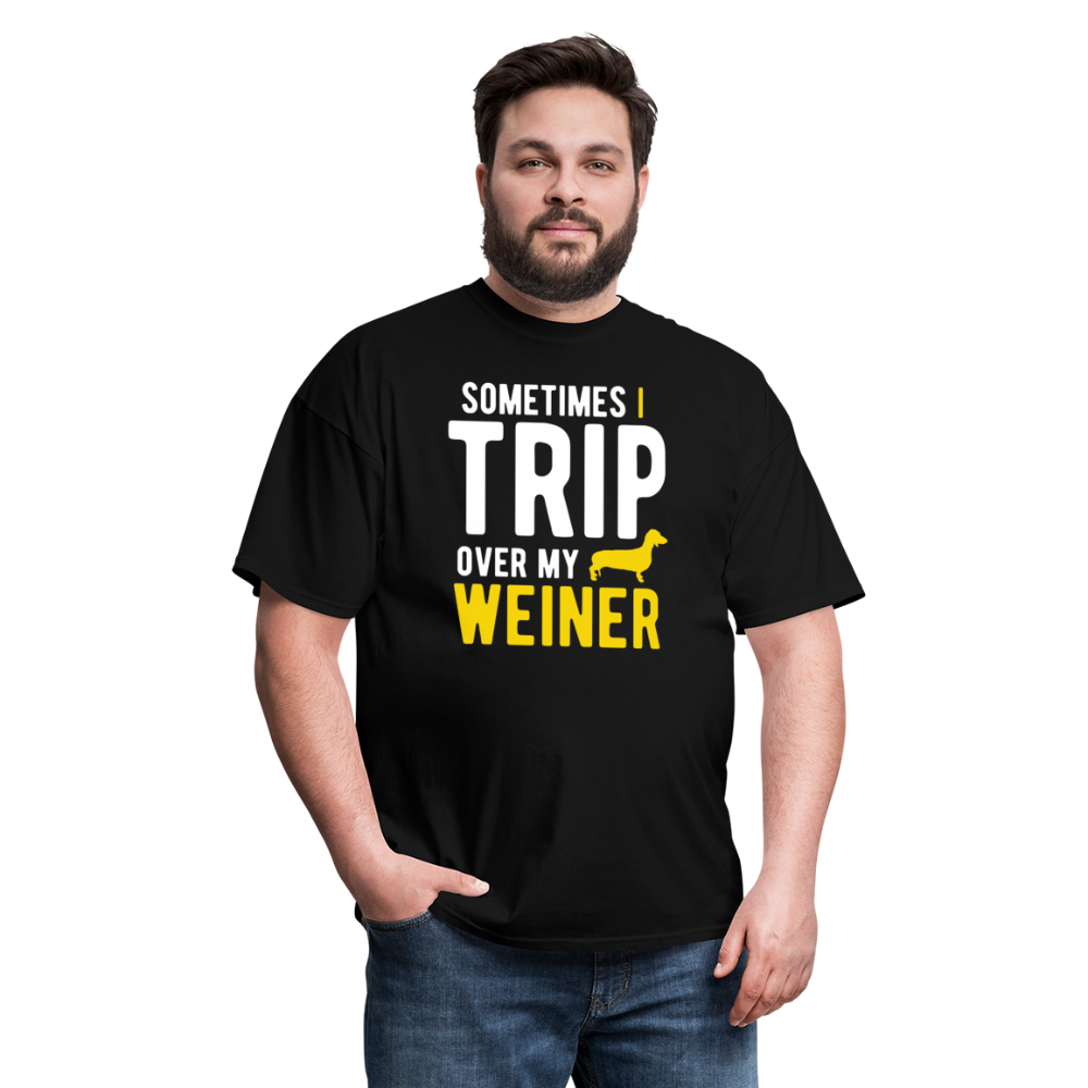 Sometimes I Trip Over My Weiner - Unisex Classic T-Shirt - black