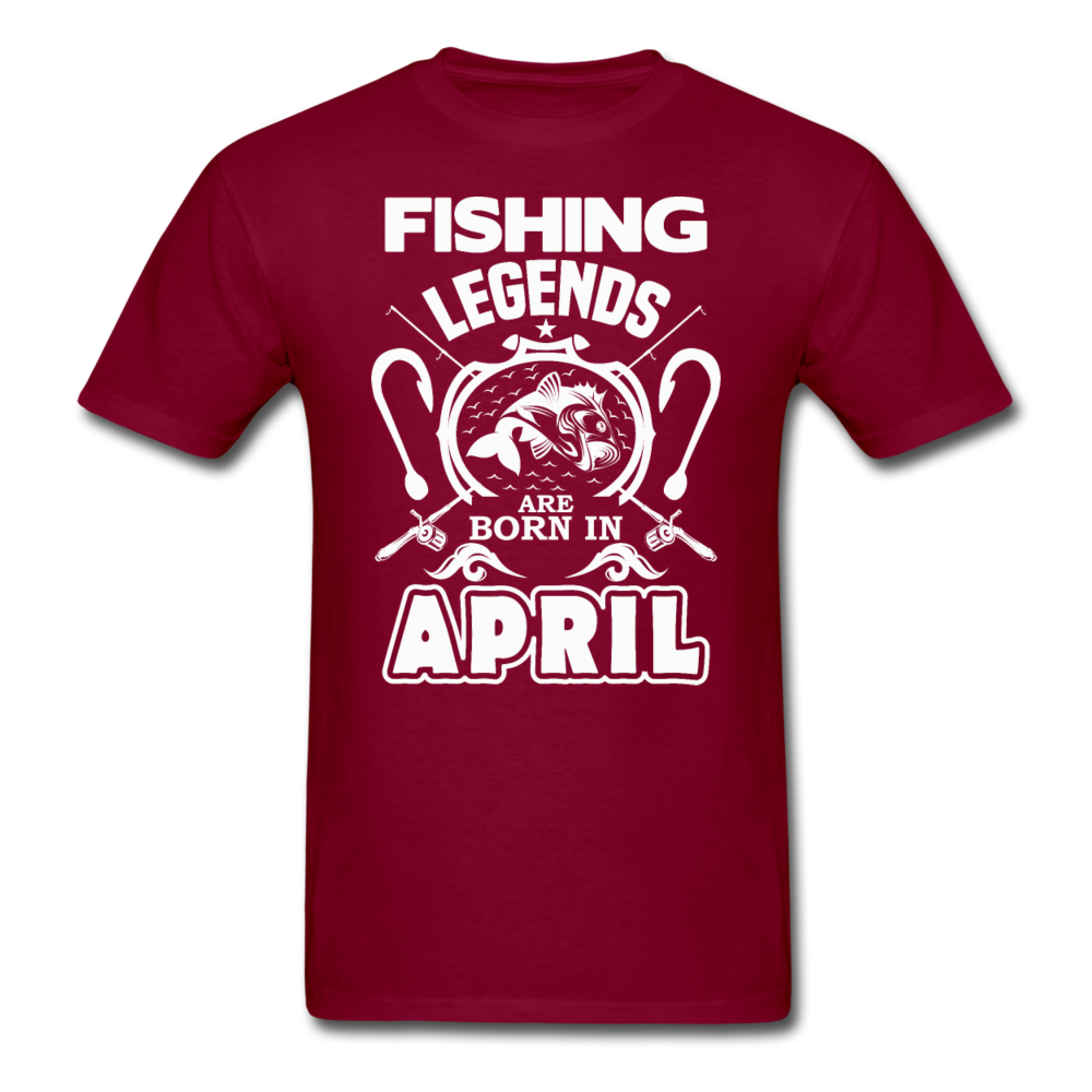 Fishing Legends - April - Men's T-Shirt - burgundy