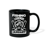 Fishing Legends - January - Full Color Mug - black