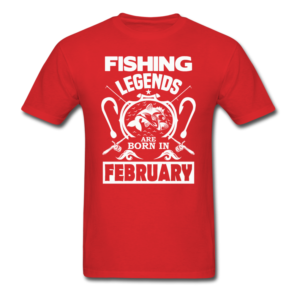 Fishing Legends - February - Men's T-Shirt - red