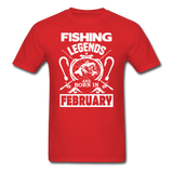 Fishing Legends - February - Men's T-Shirt - red