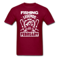 Fishing Legends - February - Men's T-Shirt - burgundy