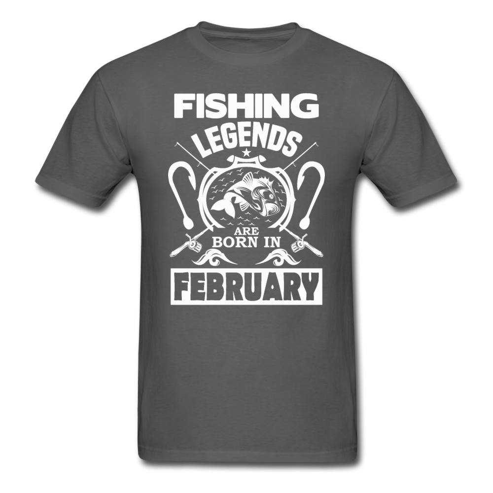 Fishing Legends - February - Men's T-Shirt - charcoal