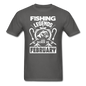 Fishing Legends - February - Men's T-Shirt - charcoal