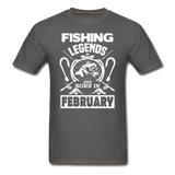 Fishing Legends - February - Men's T-Shirt - charcoal