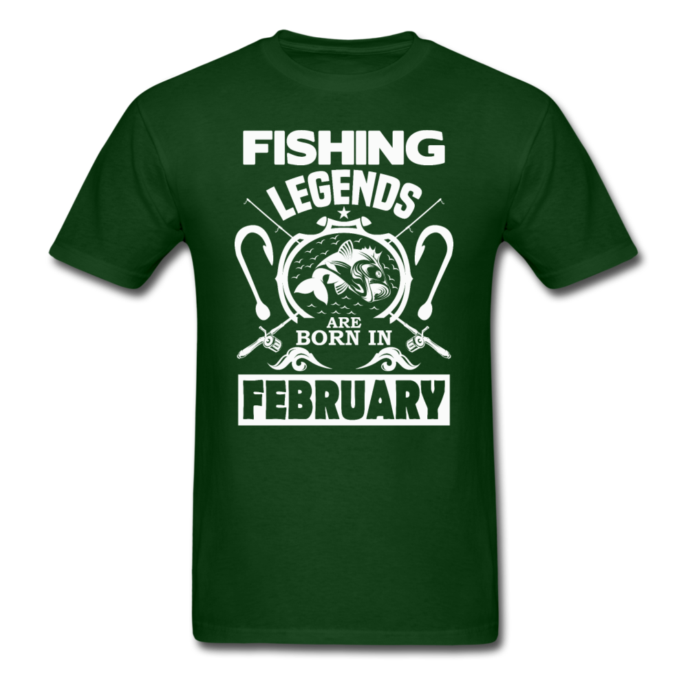 Fishing Legends - February - Men's T-Shirt - forest green