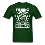 Fishing Legends - February - Men's T-Shirt - forest green