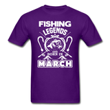 Fishing Legends - March - Men's T-Shirt - purple