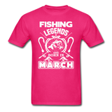 Fishing Legends - March - Men's T-Shirt - fuchsia