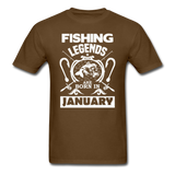 Fishing Legends - January - Men's T-Shirt - brown