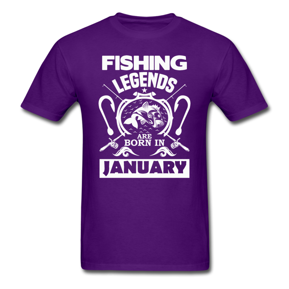 Fishing Legends - January - Men's T-Shirt - purple