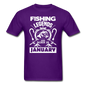 Fishing Legends - January - Men's T-Shirt - purple