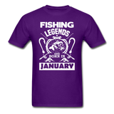Fishing Legends - January - Men's T-Shirt - purple