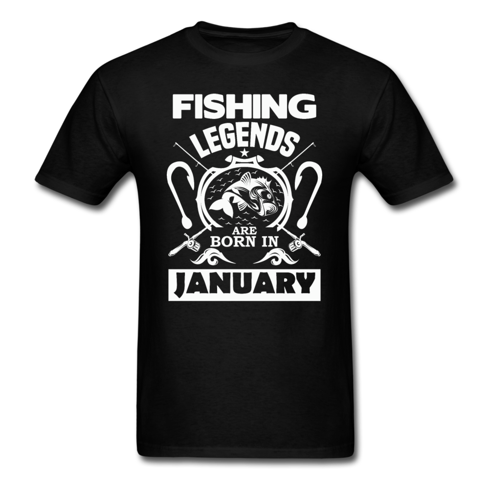 Fishing Legends - January - Men's T-Shirt - black