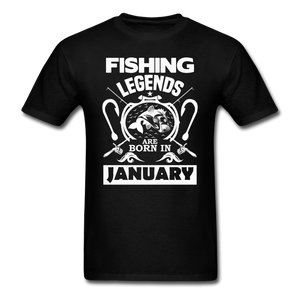Fishing Legends - January - Men's T-Shirt - black