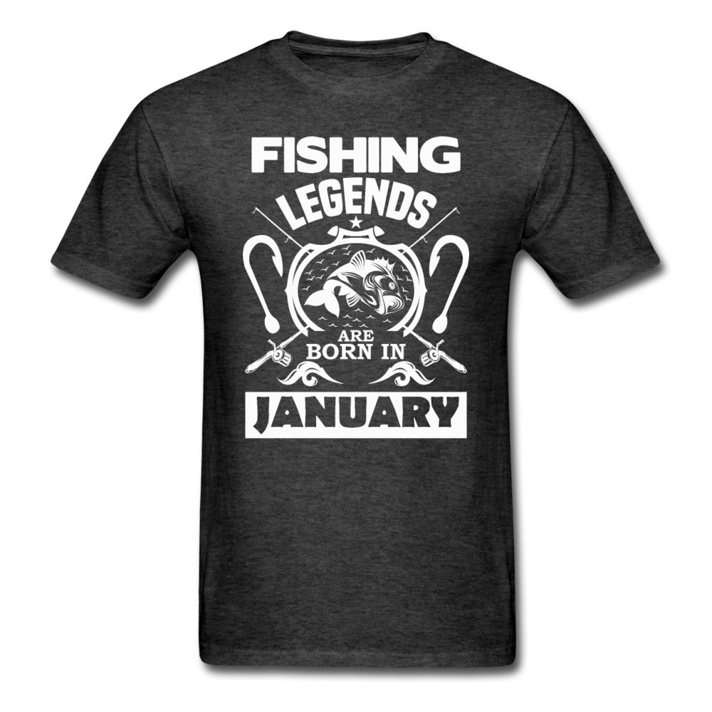 Fishing Legends - January - Men's T-Shirt - heather black