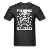 Fishing Legends - January - Men's T-Shirt - heather black