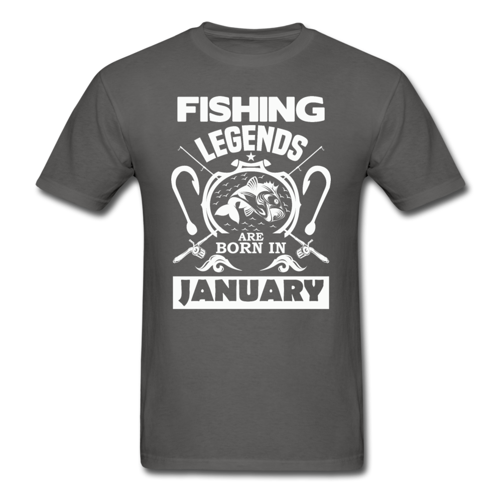 Fishing Legends - January - Men's T-Shirt - charcoal