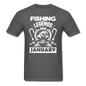 Fishing Legends - January - Men's T-Shirt - charcoal