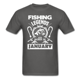 Fishing Legends - January - Men's T-Shirt - charcoal