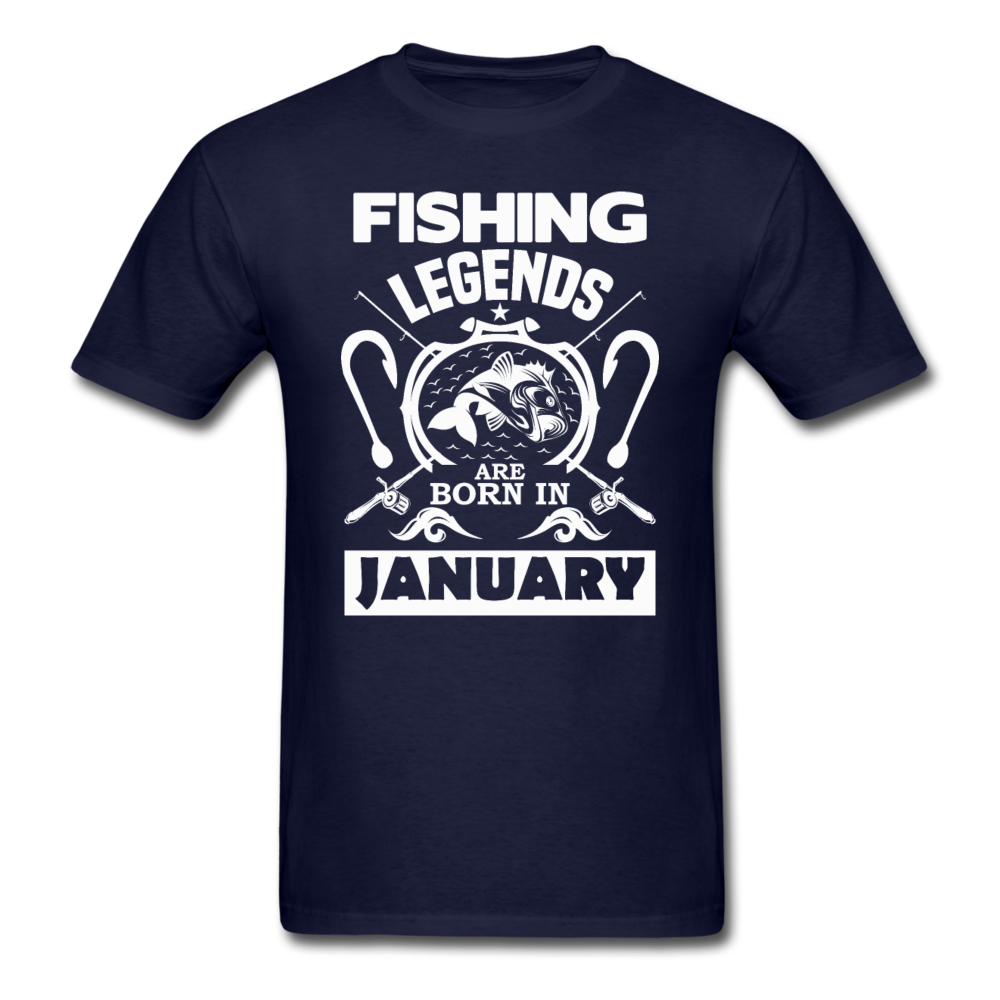 Fishing Legends - January - Men's T-Shirt - navy