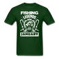 Fishing Legends - January - Men's T-Shirt - forest green