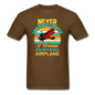 Never Underestimate - Women - Airplane - Unisex Classic T-Shirt - brown