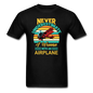 Never Underestimate - Women - Airplane - Unisex Classic T-Shirt - black