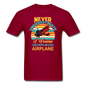 Never Underestimate - Women - Airplane - Unisex Classic T-Shirt - dark red