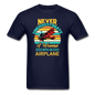 Never Underestimate - Women - Airplane - Unisex Classic T-Shirt - navy