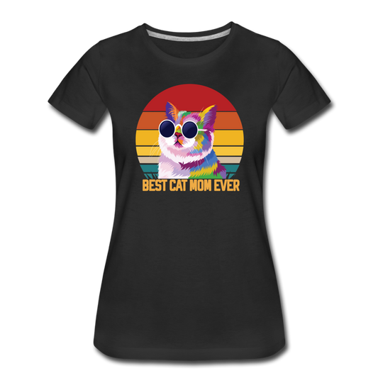 Best Cat Mom Ever - Colors - Women’s Premium T-Shirt - black