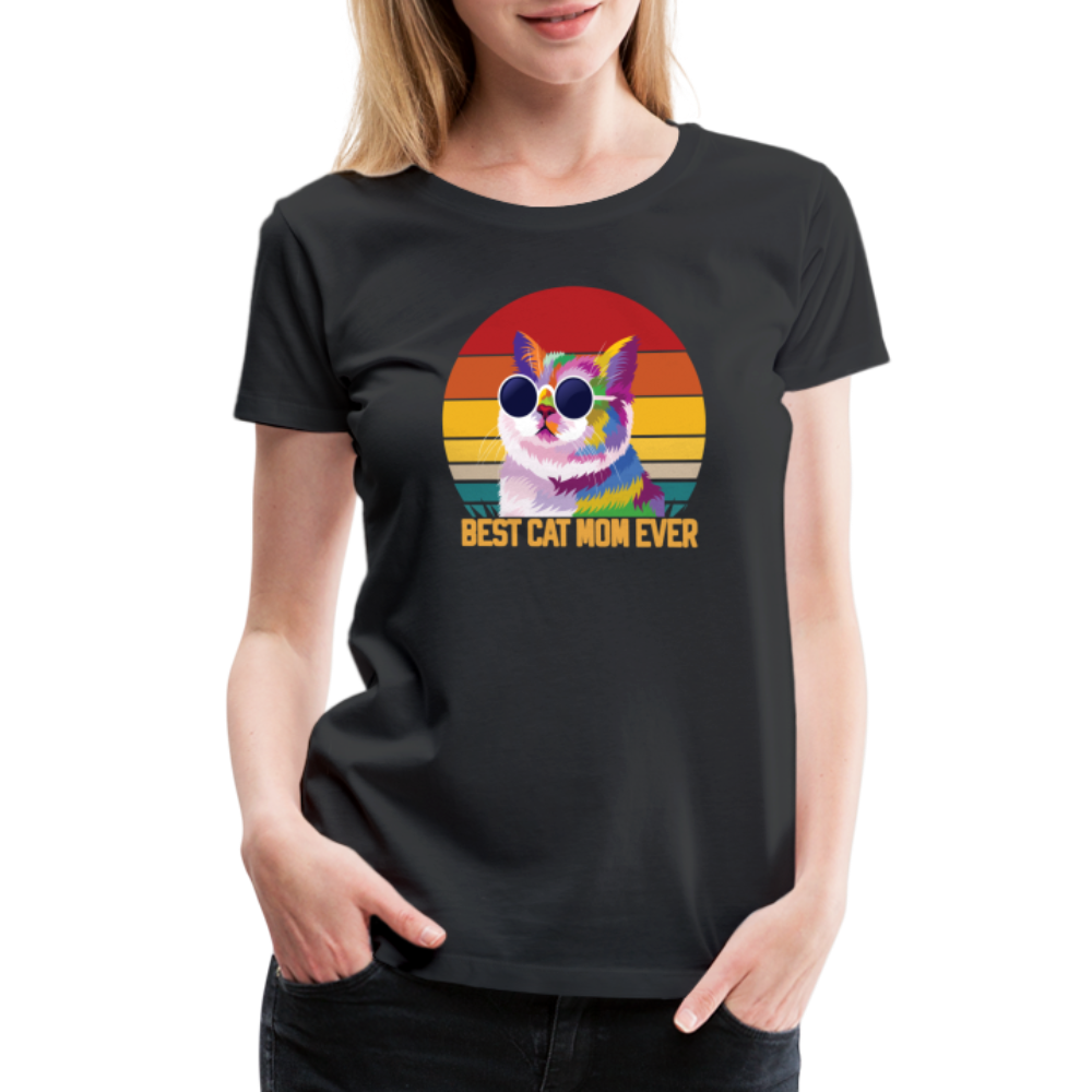 Best Cat Mom Ever - Colors - Women’s Premium T-Shirt - black