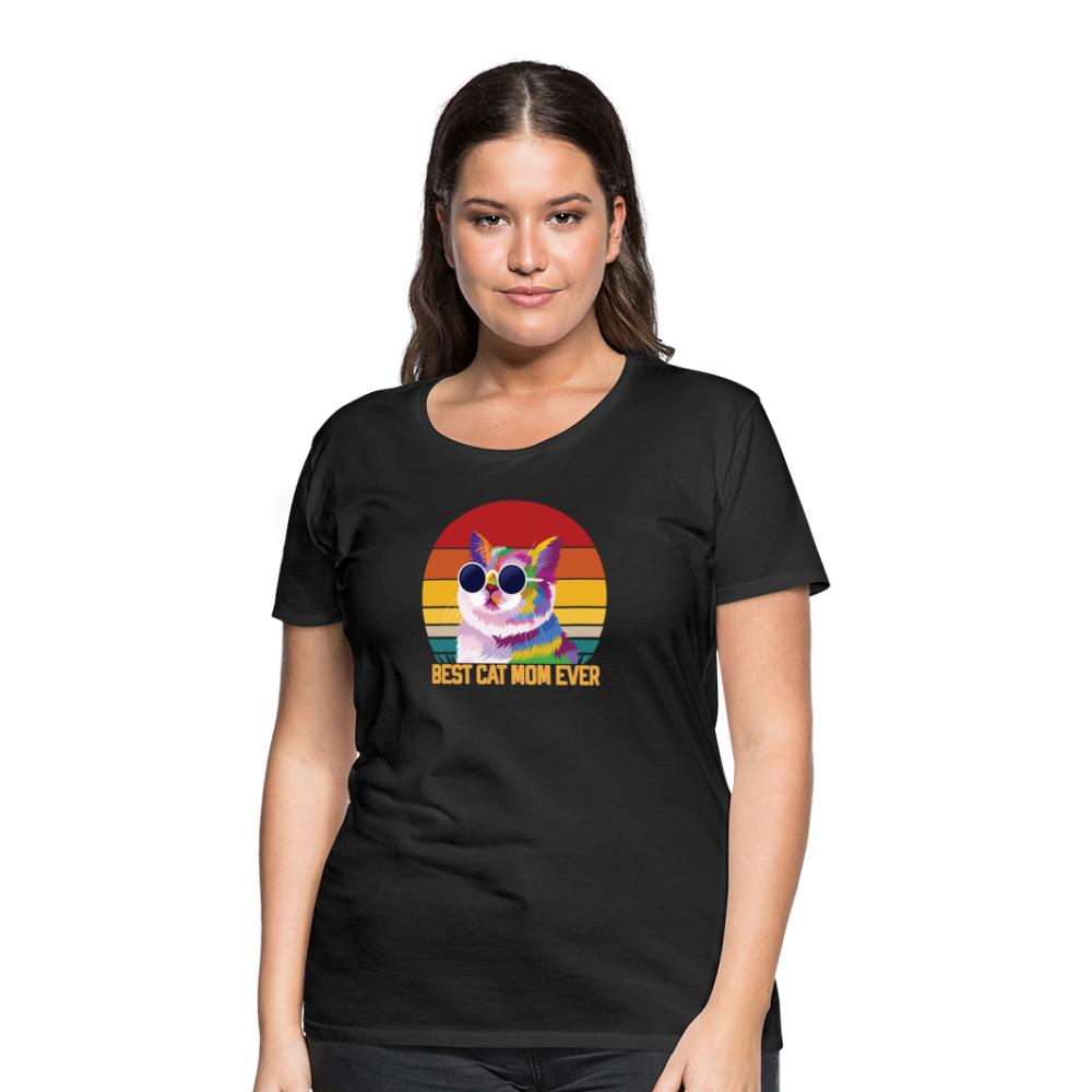 Best Cat Mom Ever - Colors - Women’s Premium T-Shirt - black