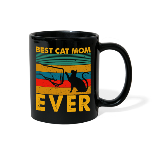 Best Cat Mom Ever - Fist Bump - Full Color Mug - black