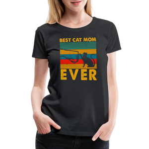 Best Cat Mom Ever - Fist Bump - Women’s Premium T-Shirt - black