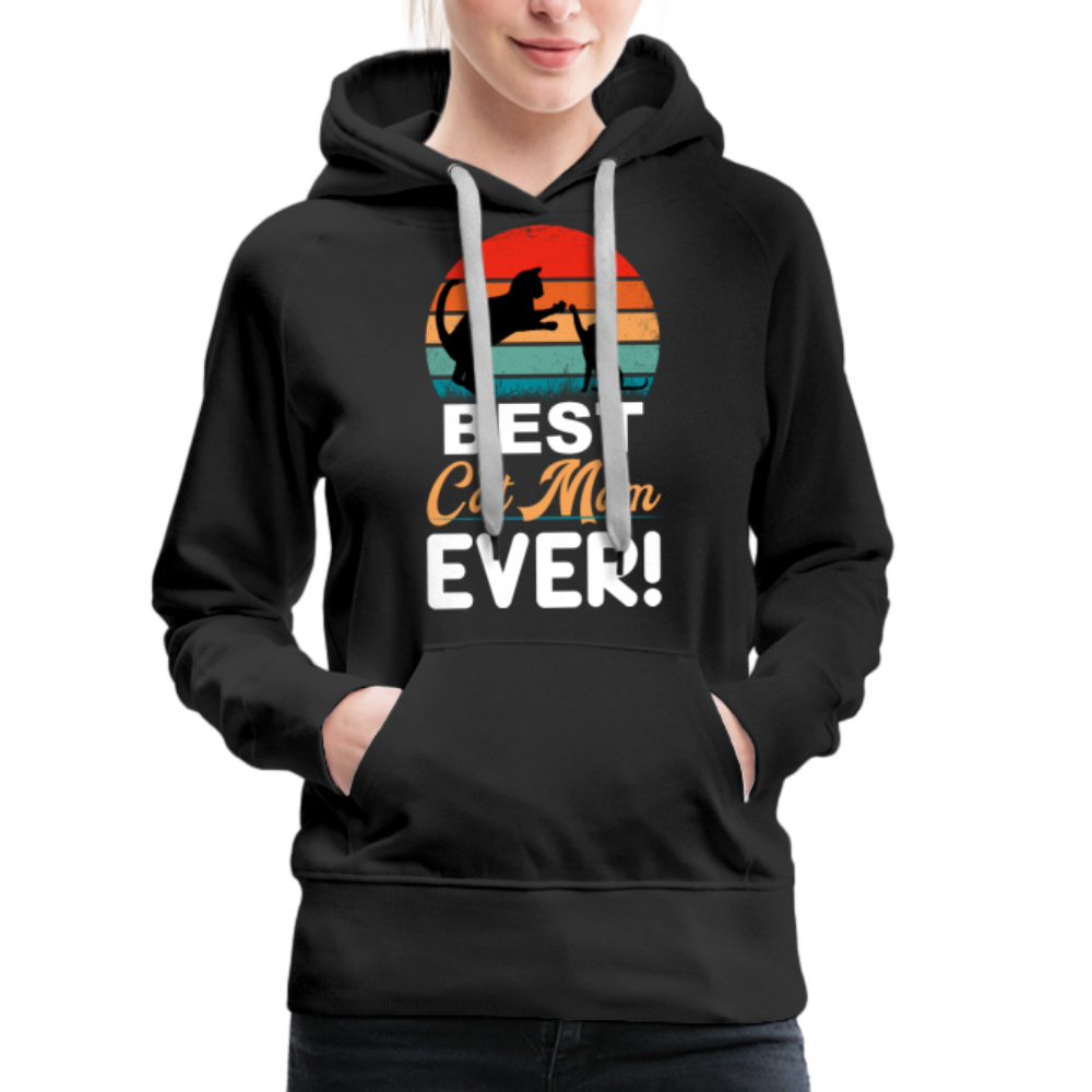 Best Cat Mom Ever - Two Cats - Women’s Premium Hoodie - black