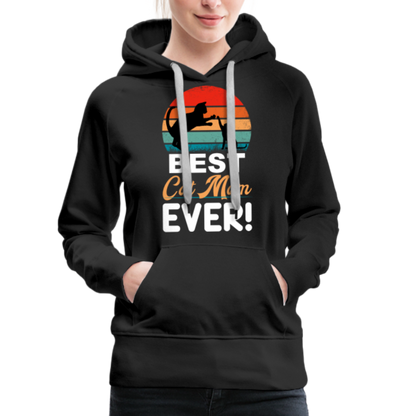 Best Cat Mom Ever - Two Cats - Women’s Premium Hoodie - black