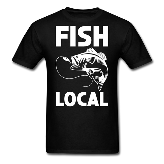 Fish Local - White - Unisex Classic T-Shirt - black