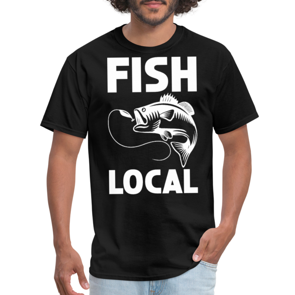 Fish Local - White - Unisex Classic T-Shirt - black