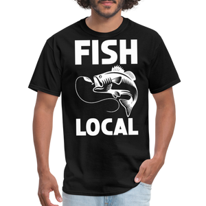 Fish Local - White - Unisex Classic T-Shirt - black