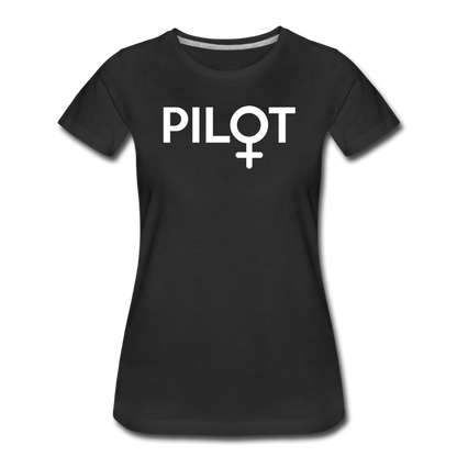 Pilot - Female - White - Women’s Premium T-Shirt - black