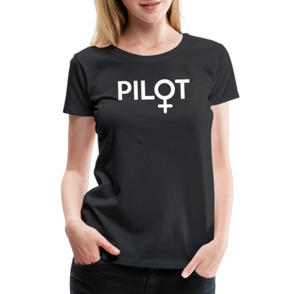 Pilot - Female - White - Women’s Premium T-Shirt - black